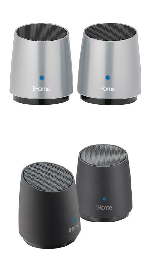 2 x iHome iHM89 Mini Portable Rechargeable Speakers For iPhone MP3